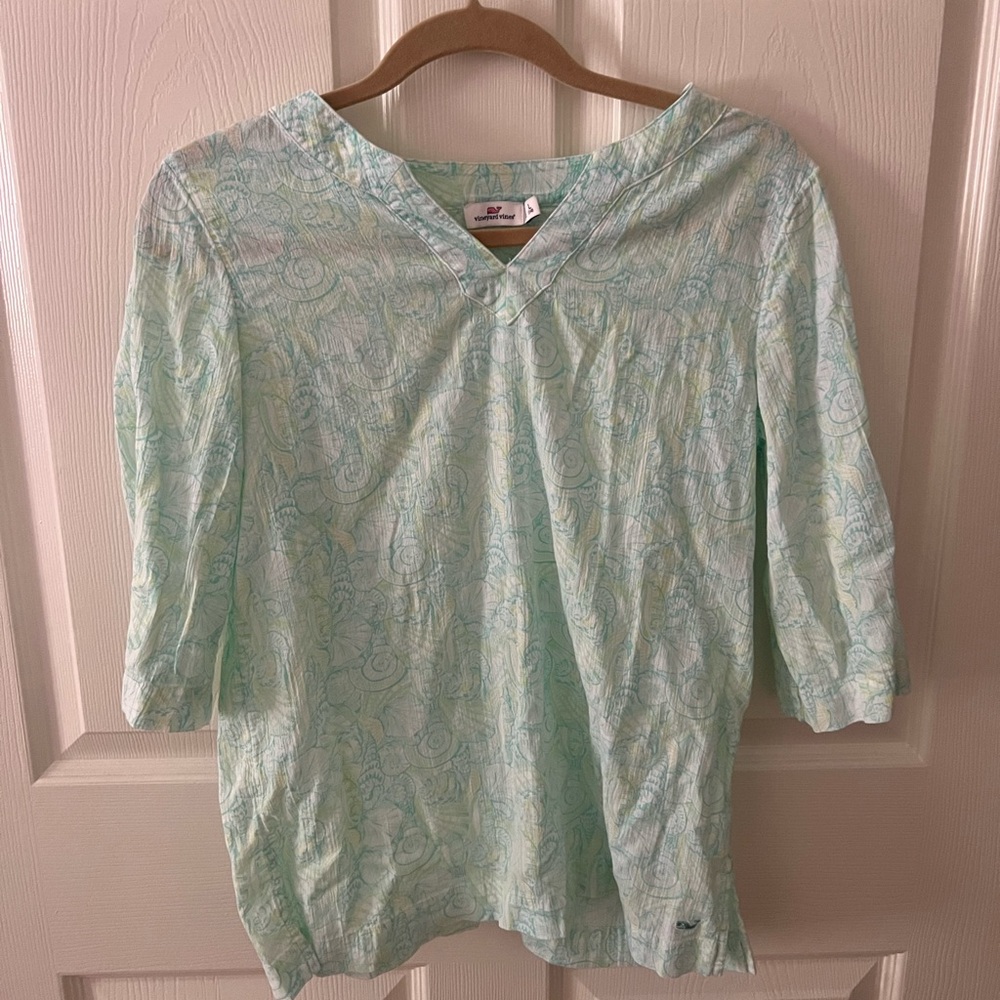 Vineyard Vines Girls Shell Print Tunic Top